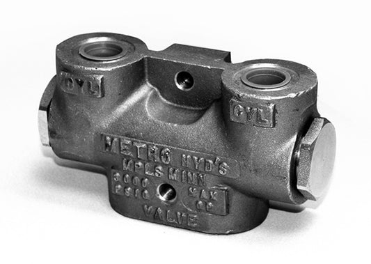 METRO LOCK VALVE - DOUBLE CIRCUIT, 20 GPM, SAE 8 INLET/OUTLET PORTS, 3000 PS